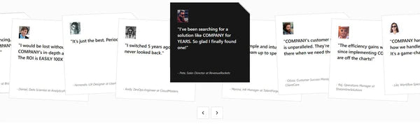 Stagger Testimonials Exact